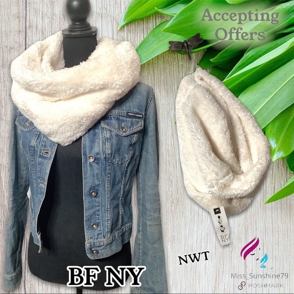 Accessories - BF NY NWT - plush Infinity Scarf - cream / off white - soft, cozy